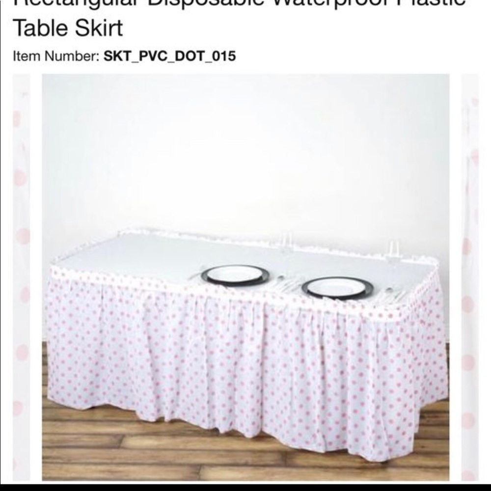 Polka dot tablecloth and table skirt set party NEW